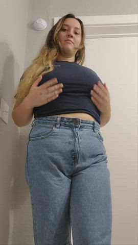 I'm your cute chubby coworker that never wears a bra