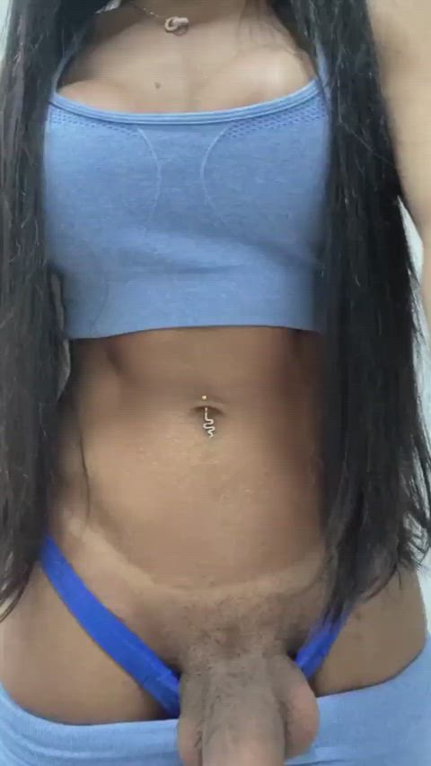 cock t-girl trans trans woman gif