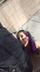 Blowjob Exhibitionism Outdoor gif