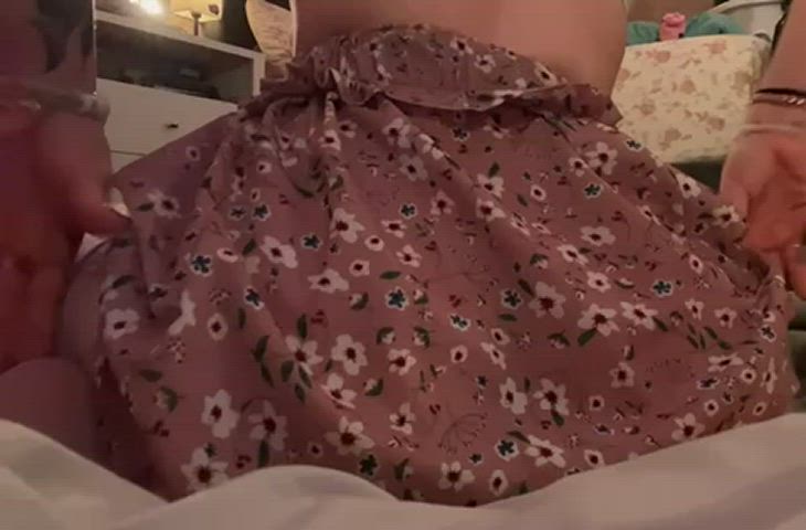 can u guess what’s under the skirt?? i’m double stuffed <3