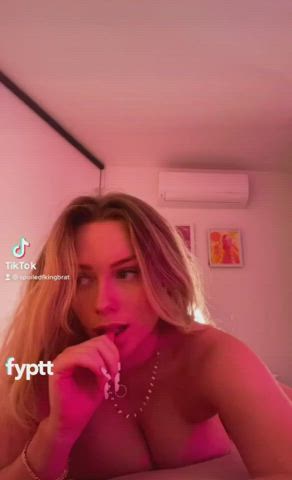 Goddess Huge Tits Teasing gif