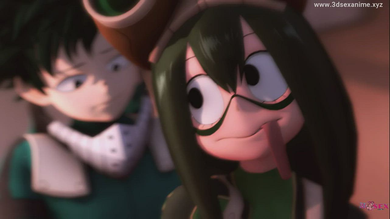 Tsuyu Asui Relax with Midoria izuku (greatm8)