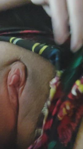 chubby clit rubbing ftm ruined orgasm shaved pussy gif