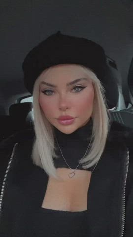 amateur babe blonde cute eye contact model onlyfans tease teasing white girl gif
