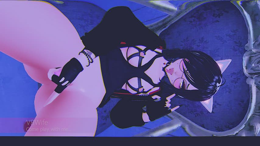 Cute Masturbating VR gif