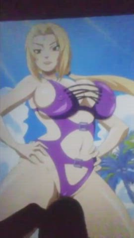 anime blonde boobs cock cum cumshot milf masturbating naruto rule34 tribute gif