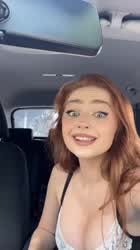 Bouncing Bouncing Tits Cute Goddess Innocent Redhead gif