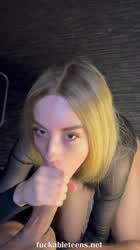 Amateur Babe Big Dick Blonde Blowjob Homemade Teen gif