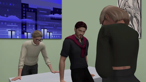 animation male dom secretary gif