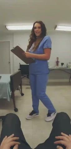 flashing groping nurse pov seduction tease titty drop gif