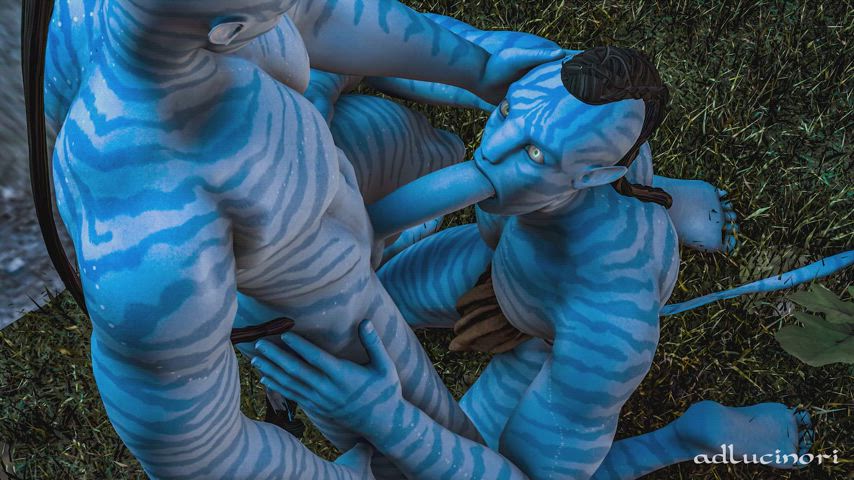 3d alien blowjob gay public size difference monster-sex gif