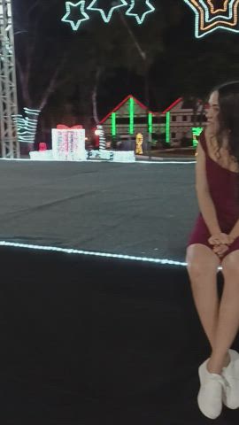 brunette exhibitionist skinny gif