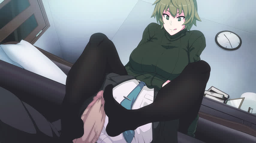 Cartoon Cumshot Footjob gif