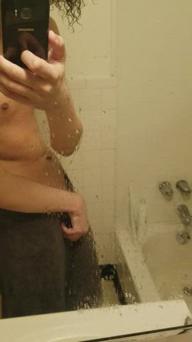 Dropping my towel from the side. (20)
