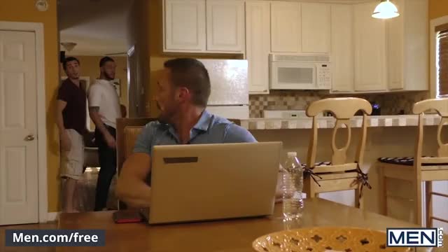 Men.com - Cliff Jensen and Damien Kyle and Myles Landon - Coffee Time - Dri