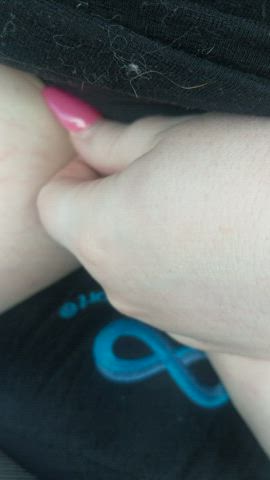 BBW Car Public Pussy Tease gif
