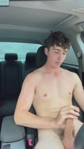 Jerking off in my car