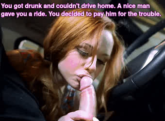 Blowjob Caption Car gif