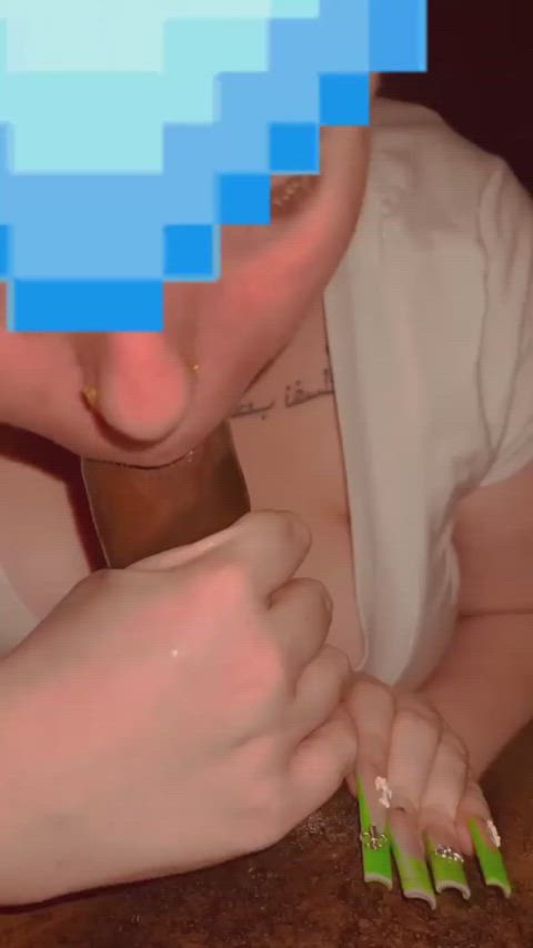 bbc bbw blowjob cock milking cum cumshot handjob huge load interracial gif