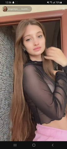 teasing with hair but i got a quick slip