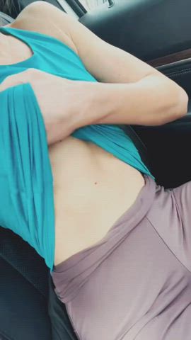 Almost caught flashing and playing in the parking lot 🤭