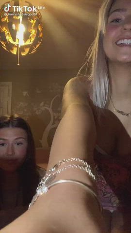 blonde panties tiktok upskirt slut gif