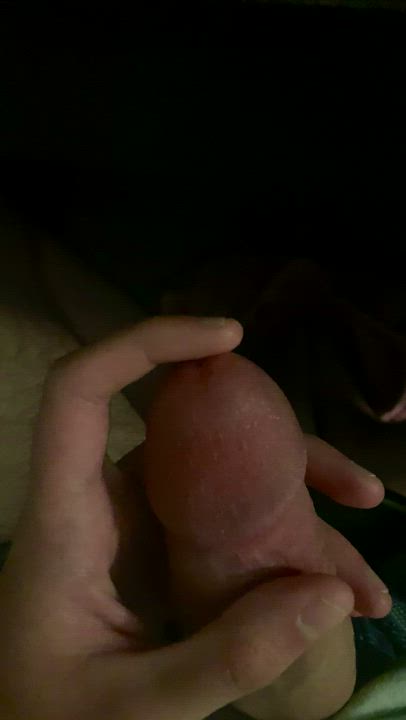 Playing with my leaking cock
