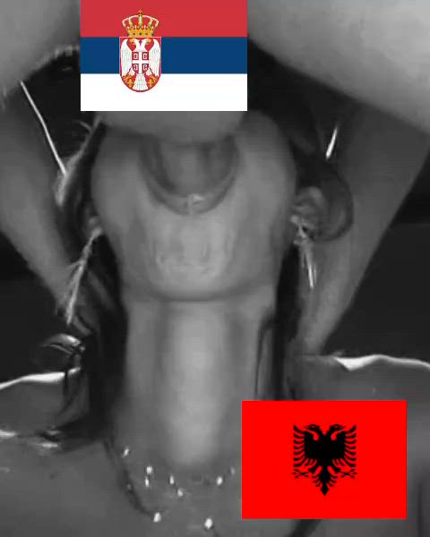 albanian serbian throat fuck gif