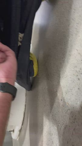 Caught this young straight married guy jerking in the stall next to me. Took a while