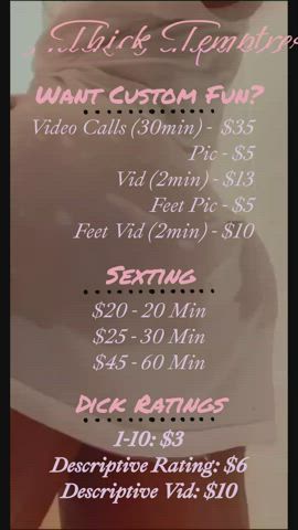 New menu but with more ass <3