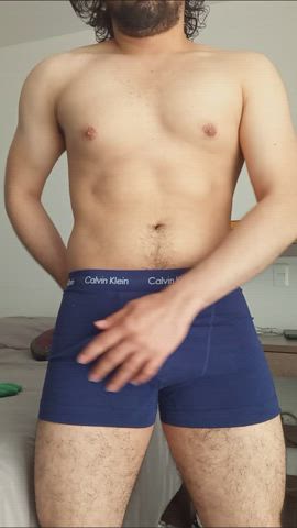 A semi in blue