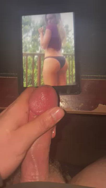 Big Ass Cumshot Tribute gif