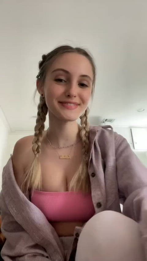 model pigtails tiktok real-girls-on-tiktok gif