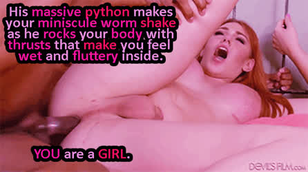 Now you're rapidly turning yourself into a bimbo sex doll with the sole aim of attracting