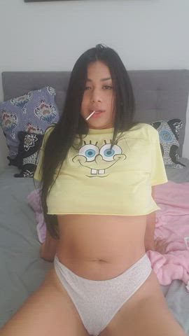 brunette latina tits gif