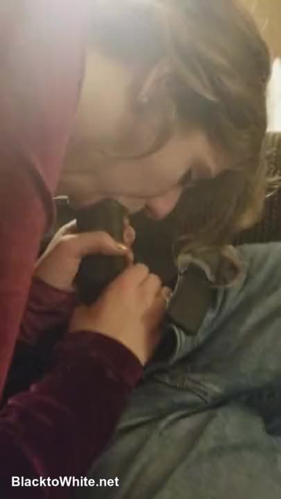 GF Sucking her first BBC Bull