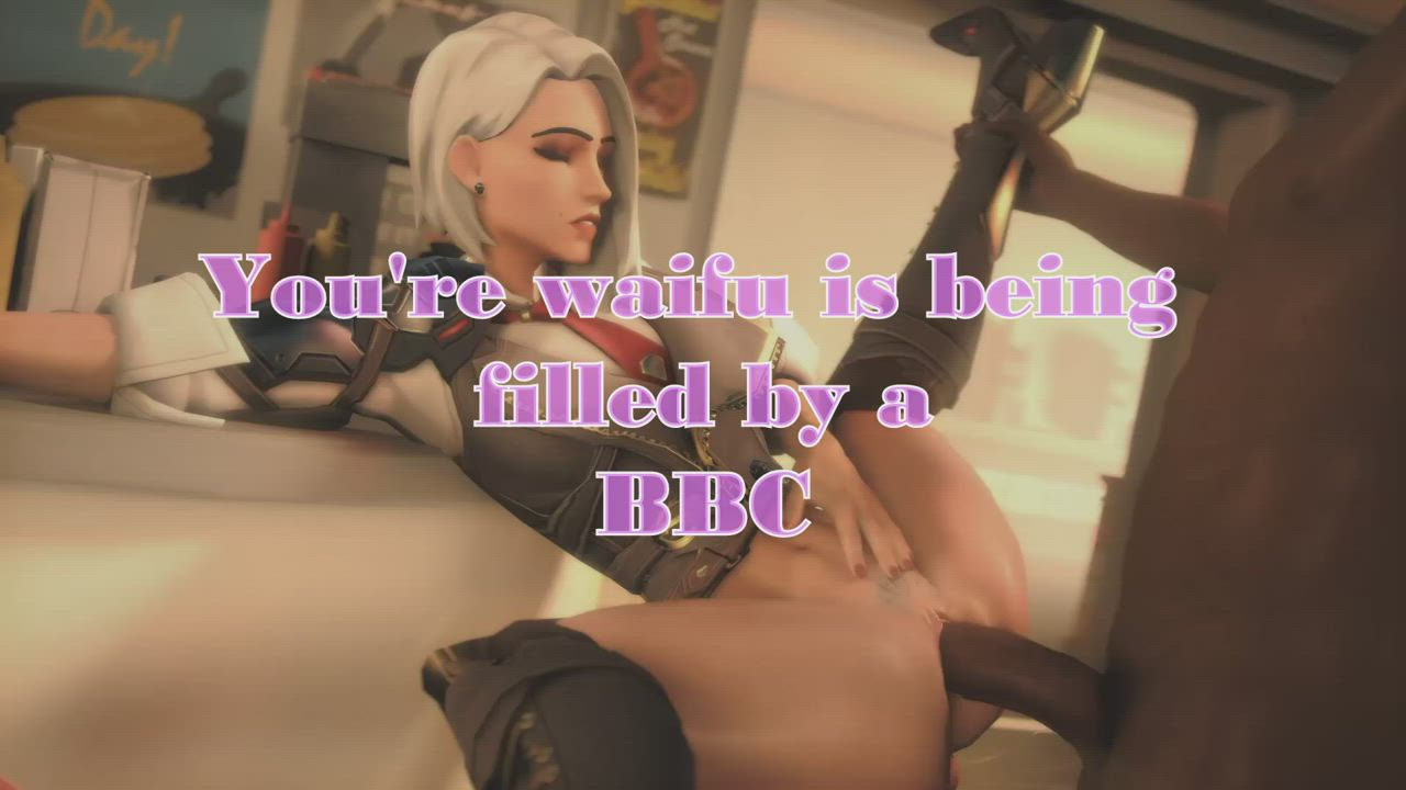 3D Animation BBC Caption Interracial gif