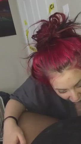 Blowjob Throat Fuck White Girl gif
