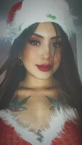 camgirl christmas colombian costume latina lingerie skinny tattoo white girl gif