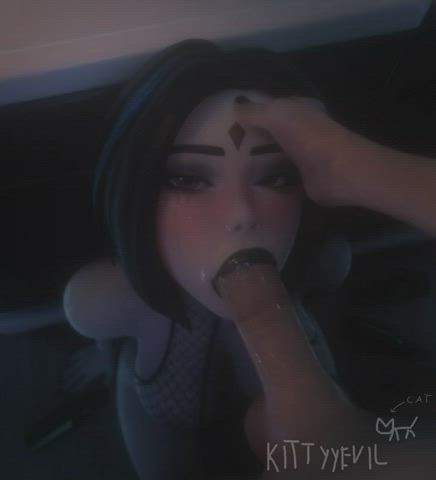 3d animation bwc big tits blowjob eye contact lipstick rule34 gif