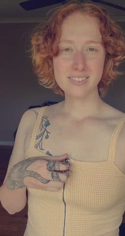 boobs redhead solo gif