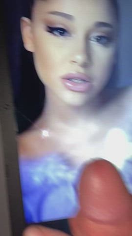 Ariana Grande Cum Cumshot Tribute gif