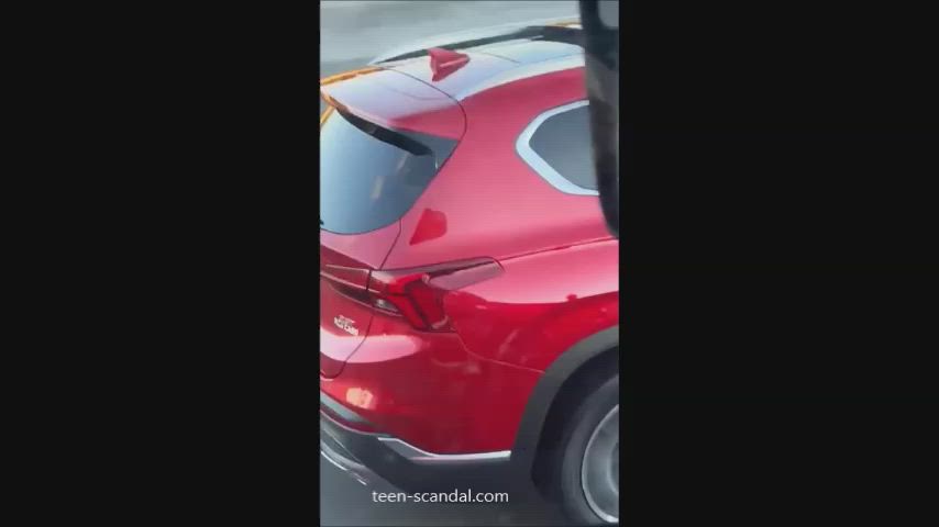 Amateur Big Tits Car Masturbating Outdoor gif