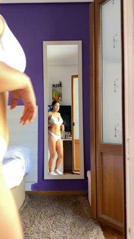 Can you help me to put my bra on? 😊 If you do, then I'll show you something
