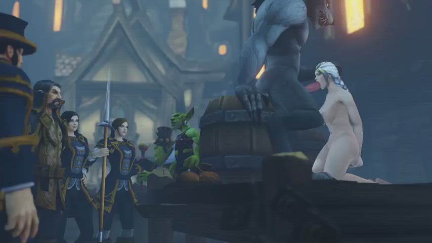 animation humiliation monster cock slave gif