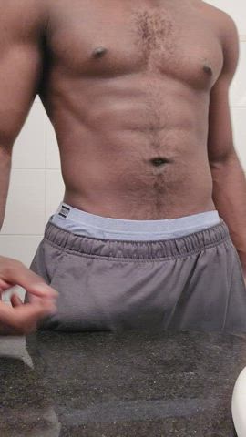 amateur bbc big dick ebony jerk off solo gif
