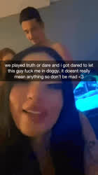 Don't be mad Honey! I'm just completing a dare, it's not like I'm cheating on you