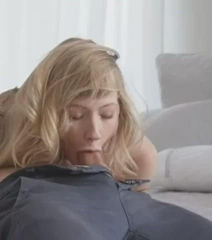 blonde blowjob deepthroat gif