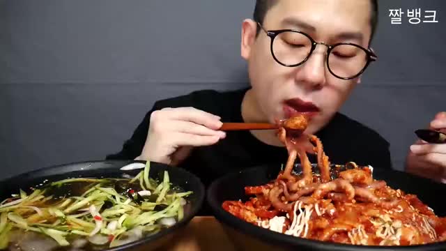 가르마마_매운낙지덮밥 오이미역냉국 요리 먹방-1