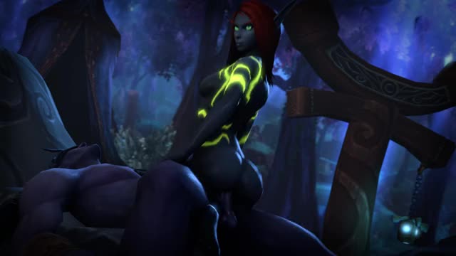 2118137 - TheGWorks World_of_Warcraft animated blood_elf night_elf source_filmmaker